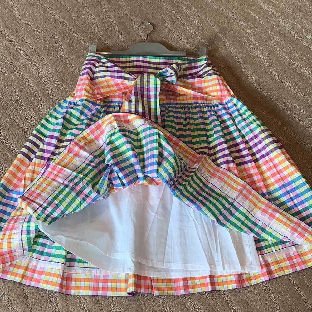 J Crew Tie Front Rainbow‎ Skirt - Picture 10 of 14